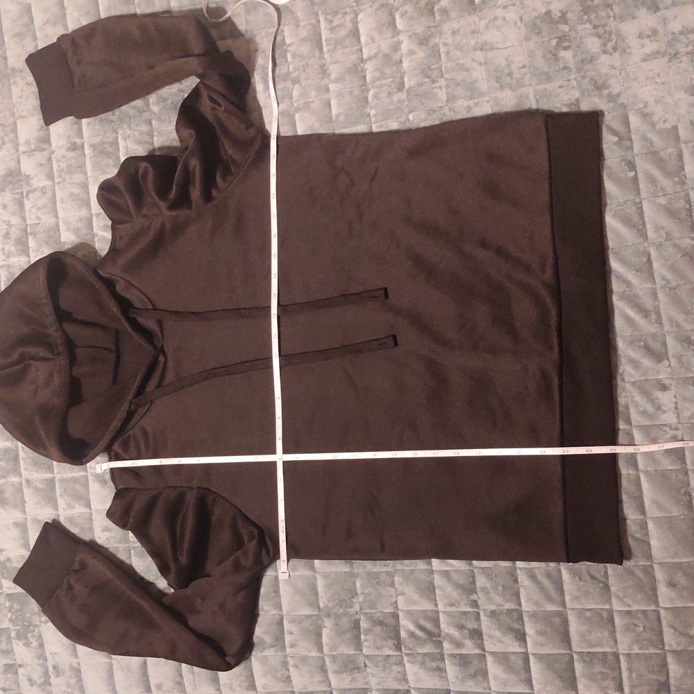 NEW! Black Puff Sleeves Sweatshirt Hoodie - Picture 8 of 12